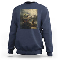 Weird Bass Fish Playing Bass Guitar Sweatshirt Funny Cursed Meme - Wonder Print Shop