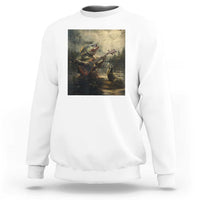 Weird Bass Fish Playing Bass Guitar Sweatshirt Funny Cursed Meme - Wonder Print Shop