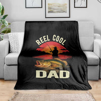 Funny Fishing Dad Throw Blanket Reel Cool Dad - Wonder Print Shop