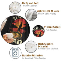 Funny Fishing Dad Throw Blanket Reel Cool Dad - Wonder Print Shop