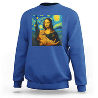 Mona Lisa Cat Starry Night Sweatshirt - Wonder Print Shop