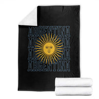 Sol de Mayo Argentina Flag Argentinian Sun Throw Blanket