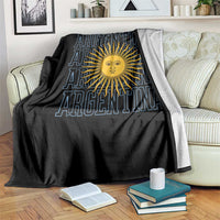 Sol de Mayo Argentina Flag Argentinian Sun Throw Blanket