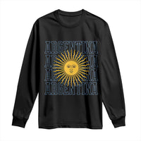 Sol de Mayo Argentina Flag Argentinian Sun Long Sleeve Shirt