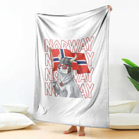 Norwegian Forest Cat Norway Flag Norge Pride Throw Blanket