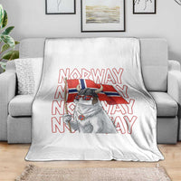 Norwegian Forest Cat Norway Flag Norge Pride Throw Blanket
