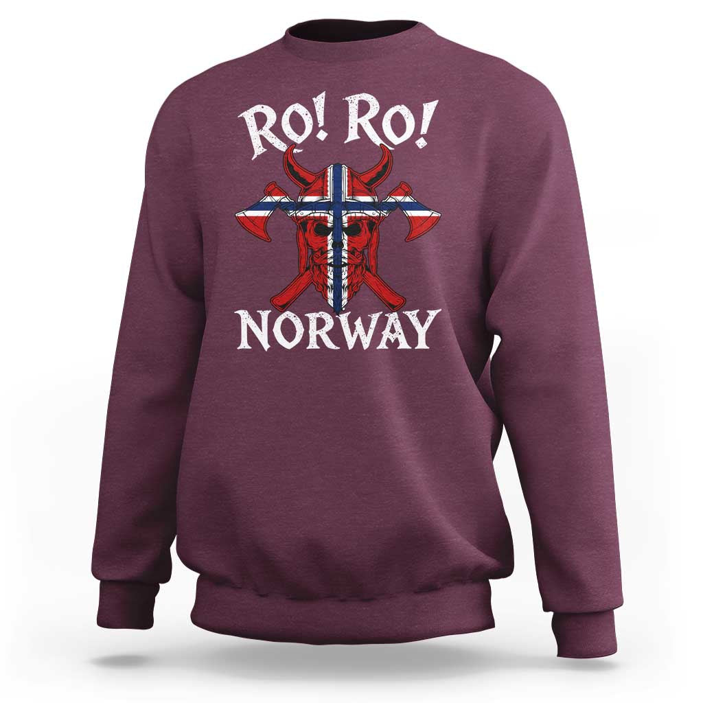 Ro Ro Norwegian Viking Blood Skull Norway Flag Pride Sweatshirt