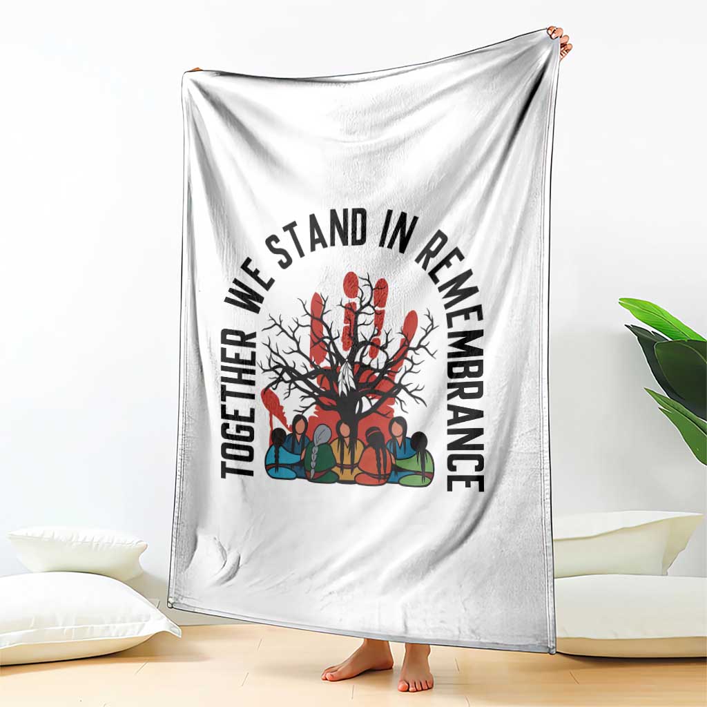 Native American Orange Unity Day Throw Blanket Together We Stand In Remembrance - Wonder Print Shop