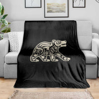 Bear Native Formline Art Salish Haida Tlingit Pacific Animal Throw Blanket