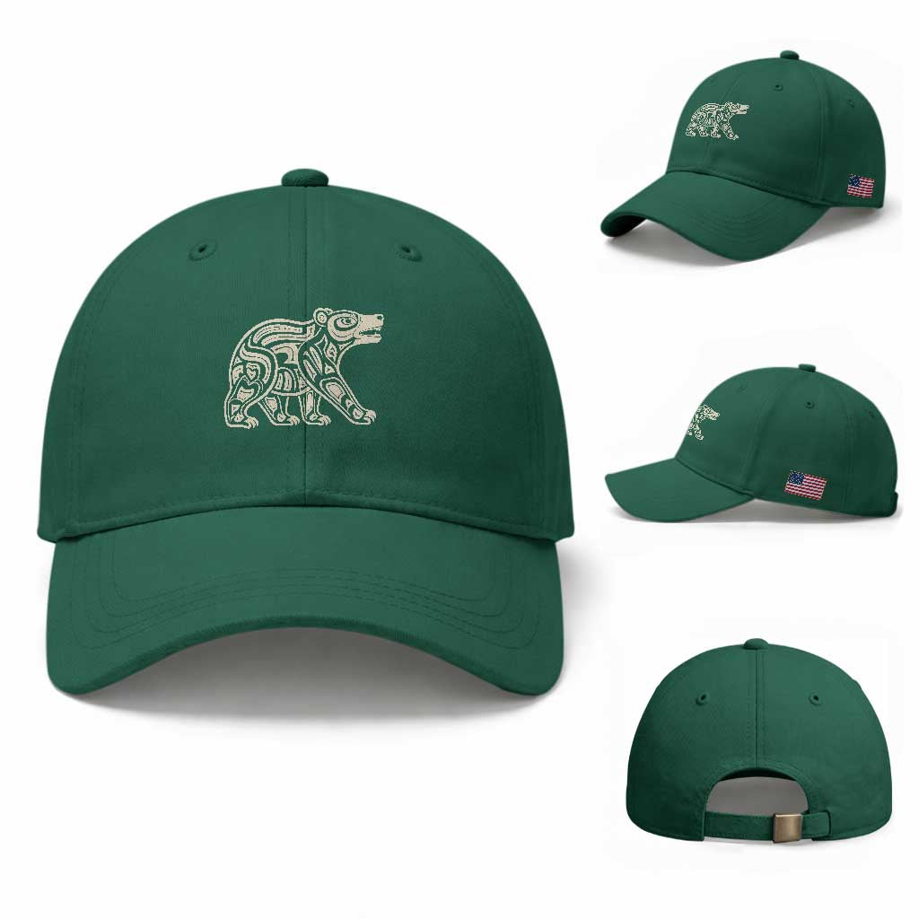 Bear Native Formline Art Salish Haida Tlingit Pacific Animal Baseball Cap