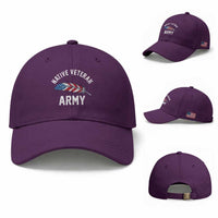 Native American Army Veteran US Flag Indigenous Soldier Baseball Cap