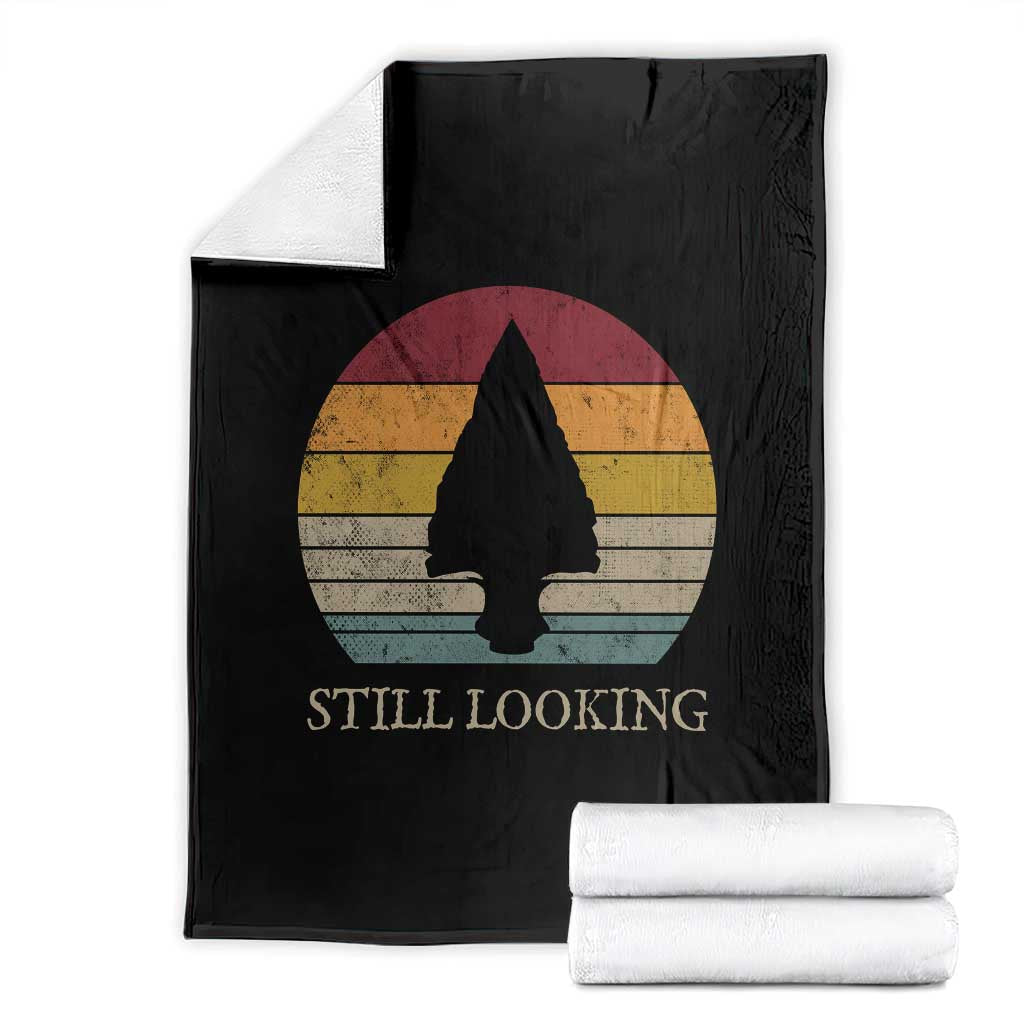 Arrowhead Hunter Native American Throw Blanket Ancient Artifacts Relic Hunting Vintage Sunset
