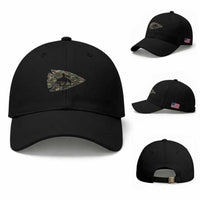 Arrowhead Hunter Native American Camouflage USA Flag Baseball Cap