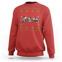 Possum Christmas Sweatshirt Funny Overstimulated But Festive - Wonder Print Shop