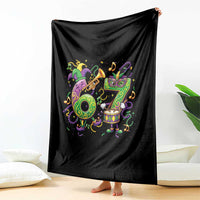 67 Mardi Gras Meme Throw Blanket Funny Six Seven Carnival Party