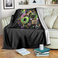 67 Mardi Gras Meme Throw Blanket Funny Six Seven Carnival Party