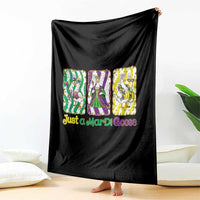 Mardi Gras Goose Throw Blanket Just A Mardi Goose