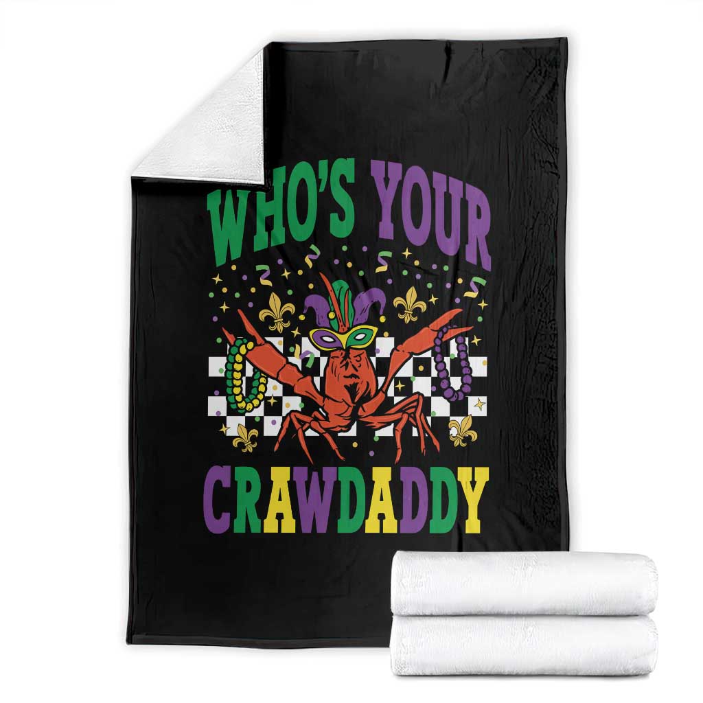 Mardi Gras Crawfish Throw Blanket Who Is Your Crawdaddy