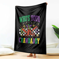 Mardi Gras Crawfish Throw Blanket Who Is Your Crawdaddy