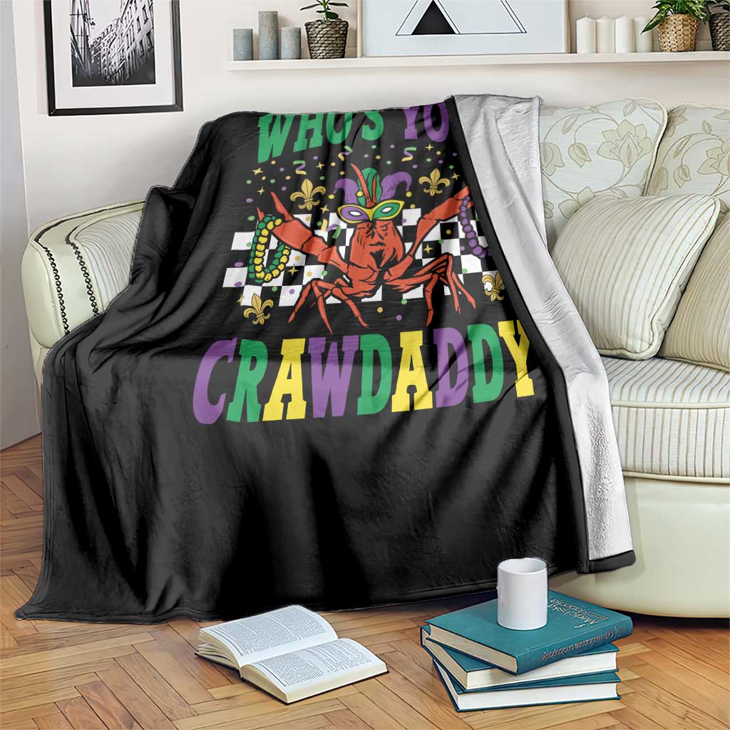 Mardi Gras Crawfish Throw Blanket Who Is Your Crawdaddy