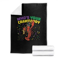 Mardi Gras Crawfish Throw Blanket Who Is Your Crawdaddy Carnival Party