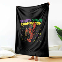 Mardi Gras Crawfish Throw Blanket Who Is Your Crawdaddy Carnival Party