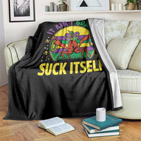 Mardi Gras Crawfish Throw Blanket It Ain't Gonna Suck Itself