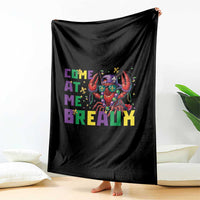 Mardi Gras Crawfish Throw Blanket Come At Me Breaux