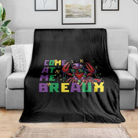 Mardi Gras Crawfish Throw Blanket Come At Me Breaux
