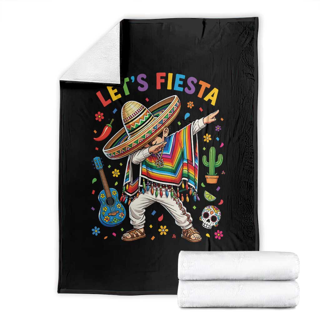 Lets Fiesta Throw Blanket Funny Dabbing Boy Cinco De Mayo Fiesta