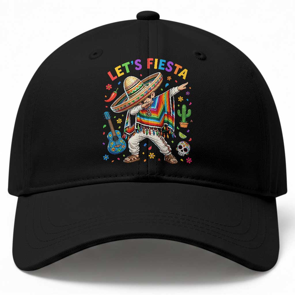 Lets Fiesta Baseball Cap Funny Dabbing Boy Cinco De Mayo Fiesta