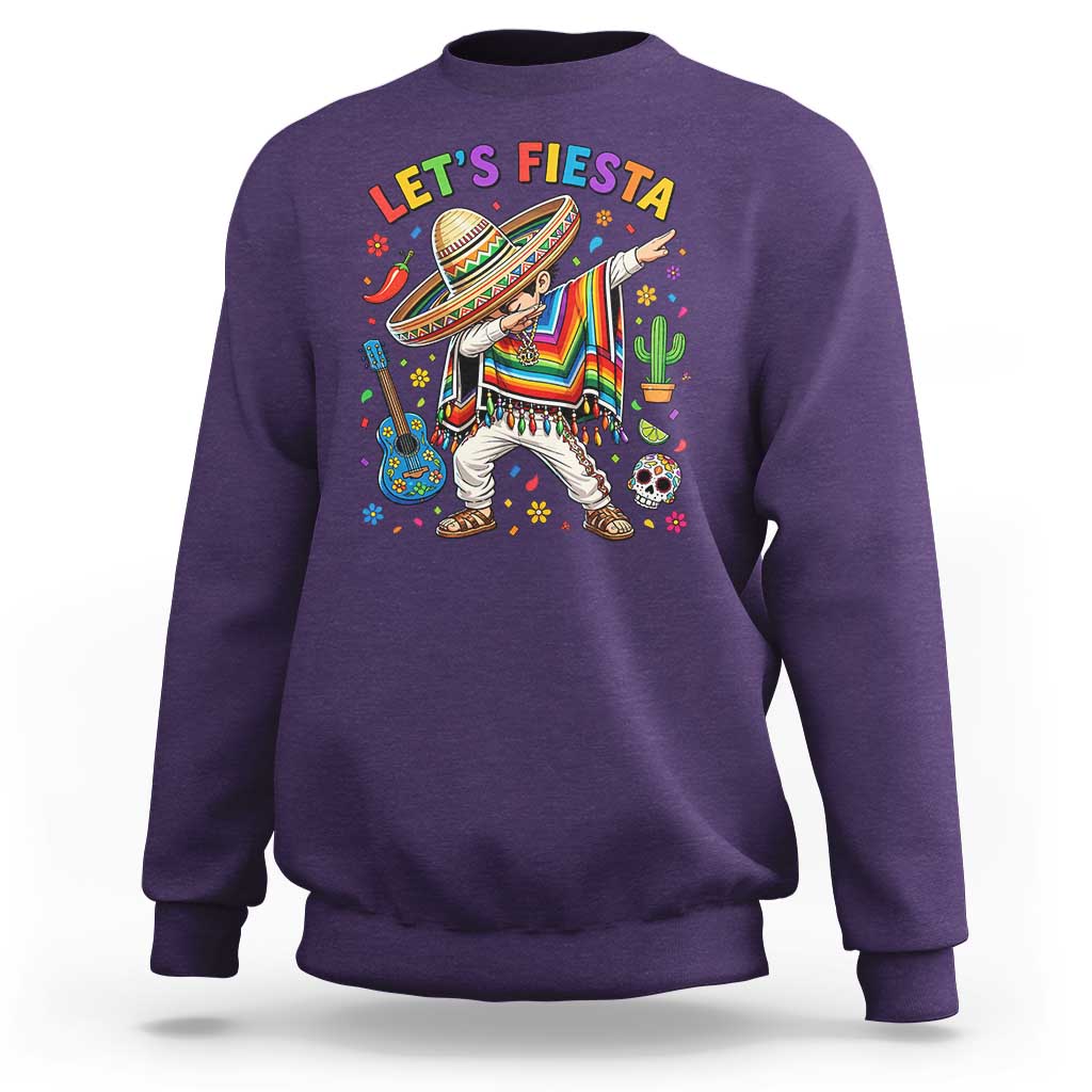 Lets Fiesta Sweatshirt Funny Dabbing Boy Cinco De Mayo Fiesta