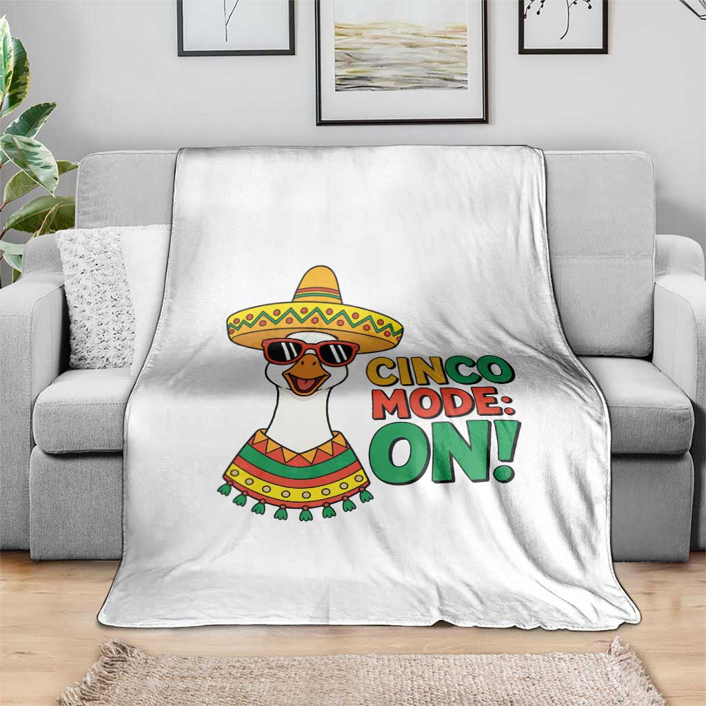 Cinco Mode On Throw Blanket Silly Goose Cinco De Mayo Fiesta