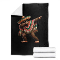 Funny Bigfoot Dabbing Cinco De Mayo Fiesta Throw Blanket