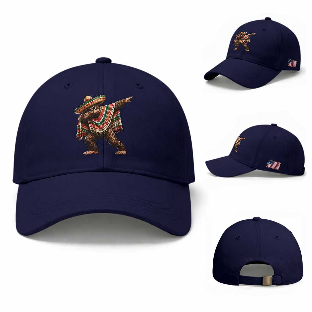 Funny Bigfoot Dabbing Cinco De Mayo Fiesta Baseball Cap