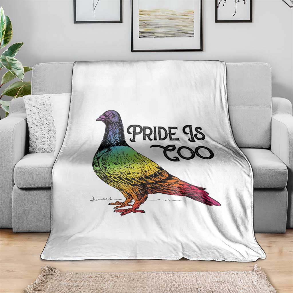 Pride Is Coo Pigeon Throw Blanket Funny LGBTQ Pride Month