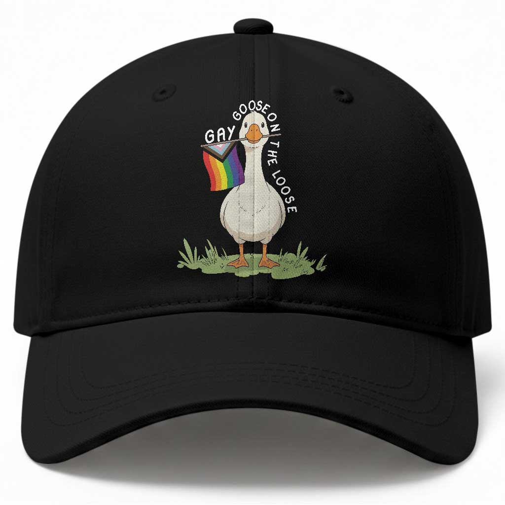 Silly Goose LGBTQ Rainbow Baseball Cap Funny Gay Pride Month