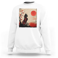 Kawaii Anime Cat Japanese Cherry Blossom Sweatshirt - Wonder Print Shop