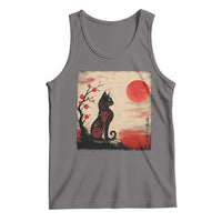 Kawaii Anime Cat Japanese Cherry Blossom Tank Top - Wonder Print Shop