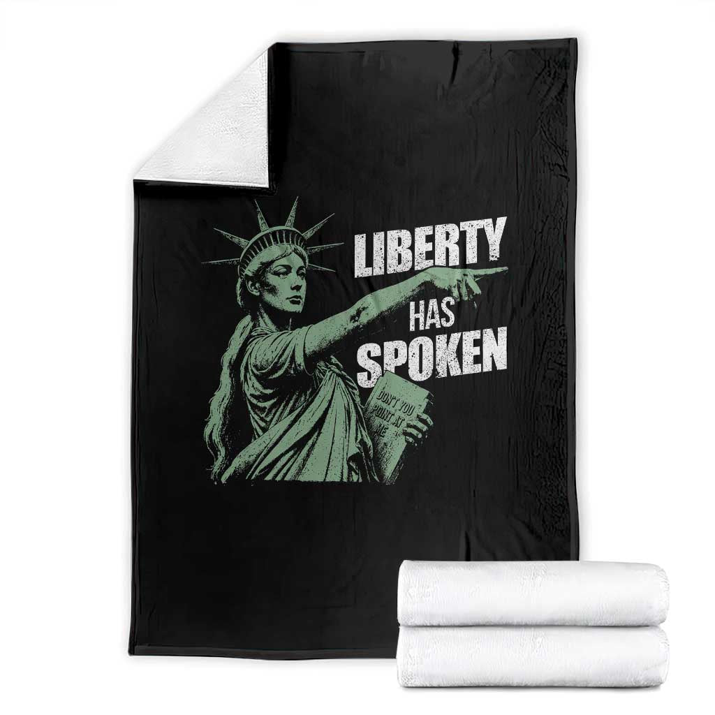 Funny Basketball Point God Liberty Meme Throw Blanket Has Spoken Patriotic USA