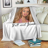 Ya'll Need Jesus Disgusted Face Christian Funny Throw Blanket