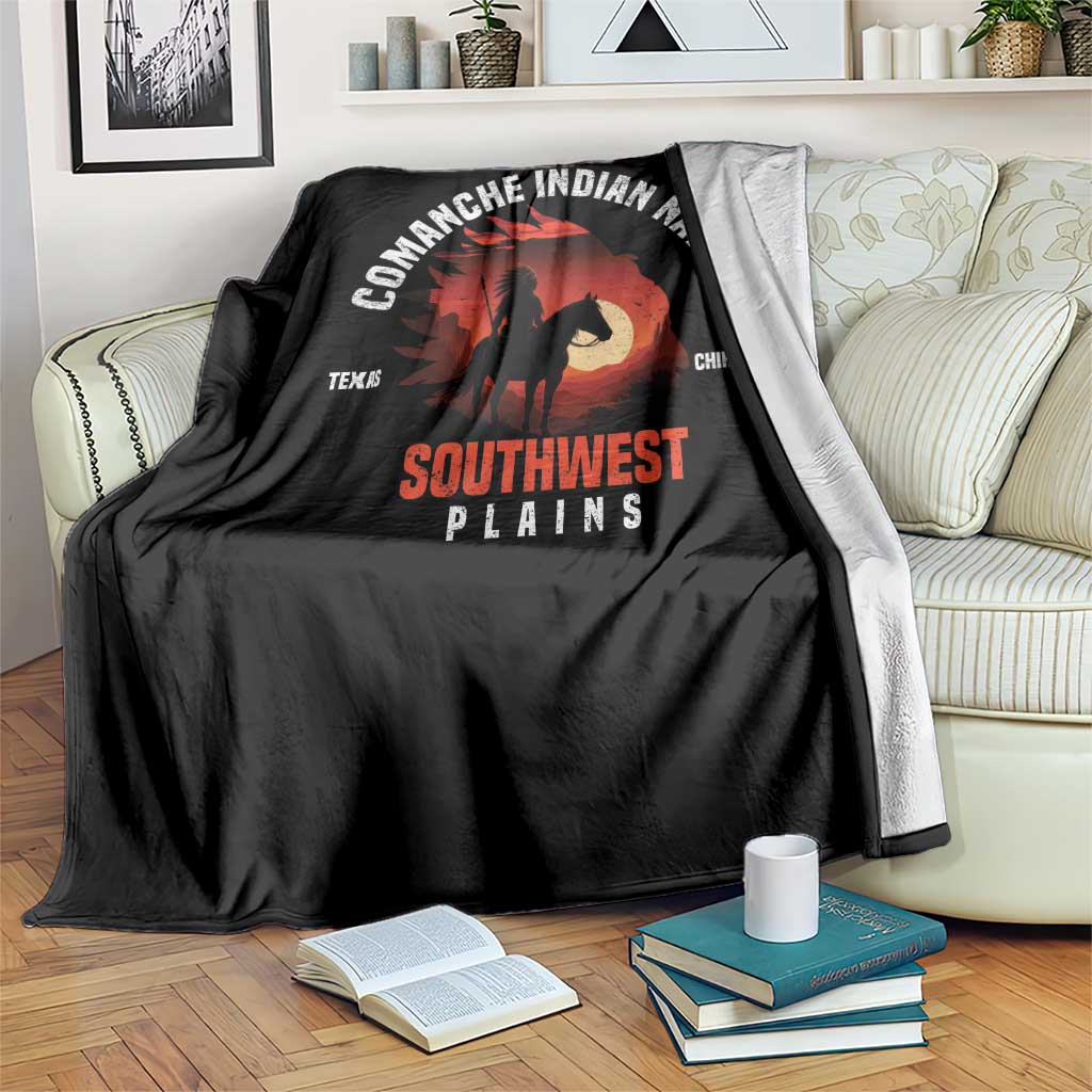 Comanche Native American Indian Chief Respect Throw Blanket - Wonder Print Shop