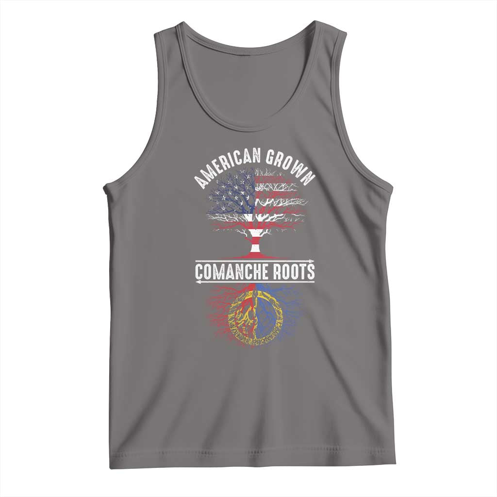 Distressed Tree Tank Top American Grown with Comanche Roots - Wonder Print Shop