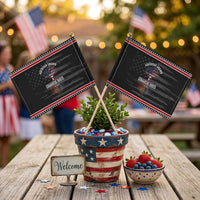 Distressed Tree Patriotic Handheld Flag American Grown with Comanche Roots