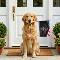 Distressed Tree Patriotic Handheld Flag American Grown with Comanche Roots