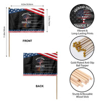 Distressed Tree Patriotic Handheld Flag American Grown with Comanche Roots
