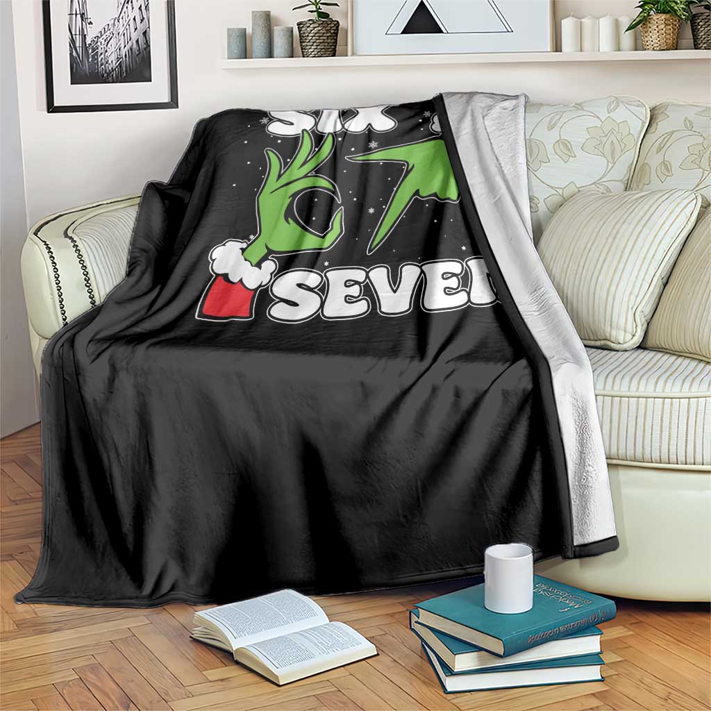 67 Six Seven Christmas Meme Throw Blanket Funny Elf Hands - Wonder Print Shop