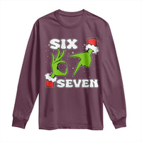 67 Six Seven Christmas Meme Long Sleeve Shirt Funny Elf Hands - Wonder Print Shop