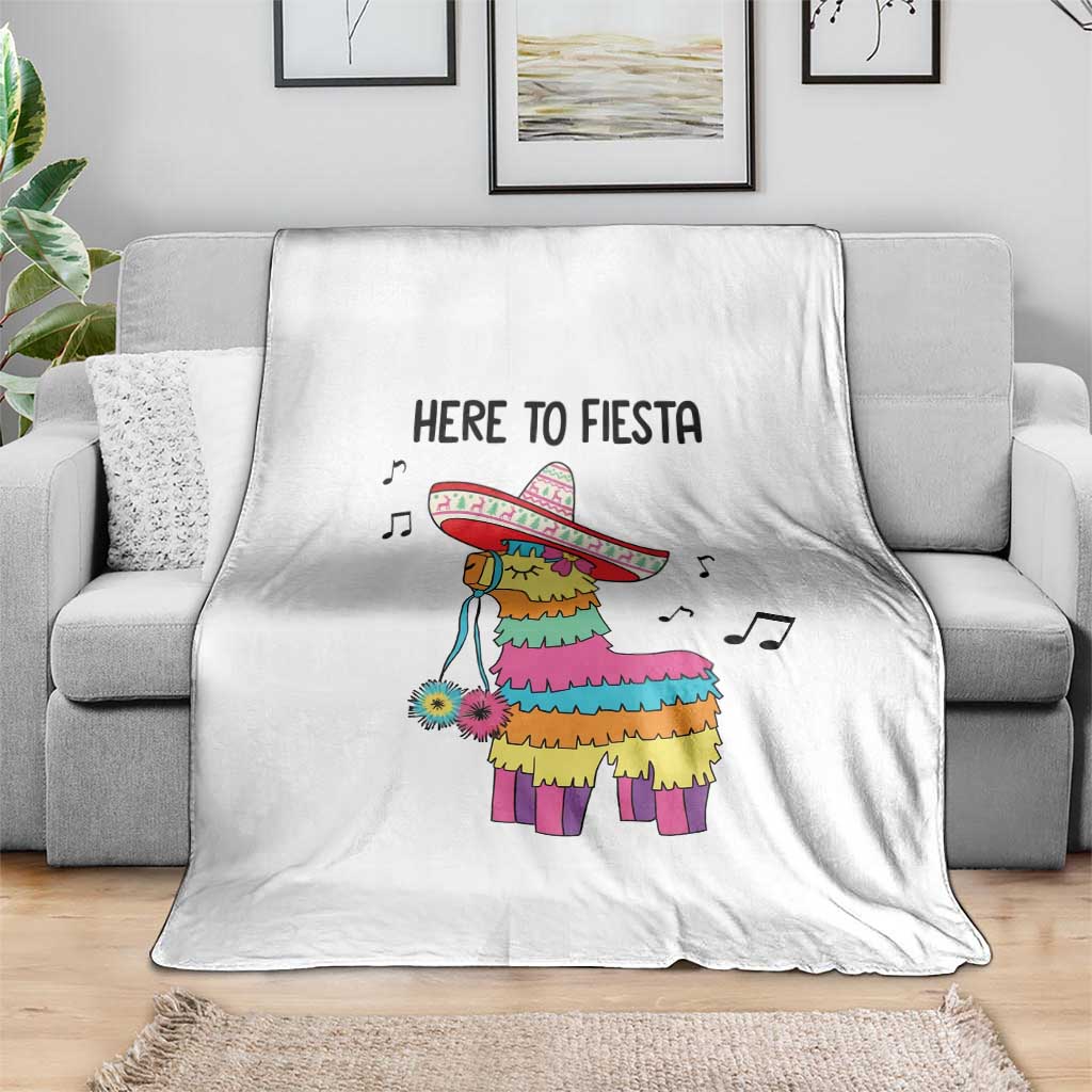 Funny Pinata Mexican Throw Blanket Here To Fiesta - Wonder Print Shop