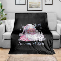 Pink Santa Christmas Throw Blanket Bubble Gum Peace Sign - Wonder Print Shop